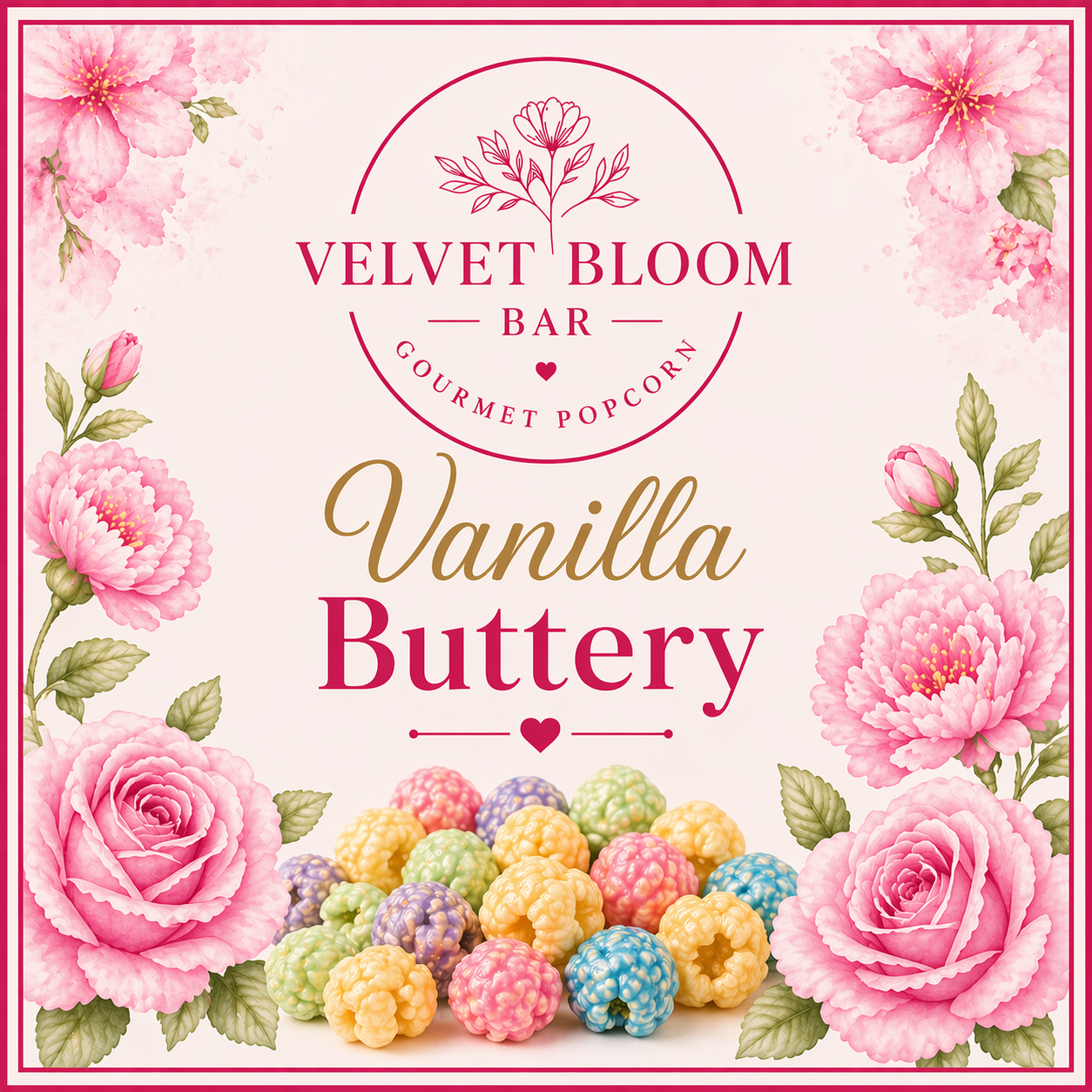 Velvet Bloom Bar Gourmet Popcorn